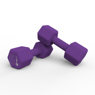 Par Mancuernas de Neopreno 5kg Morado | FullFit