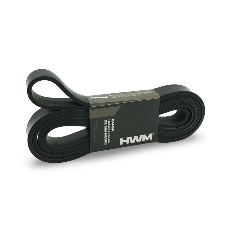 Banda de Resistencia Light 22mm 50lbs Negro | HWM® Banda de Resistencia Light 22mm 50lbs Negro | HWM®