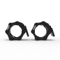 Par Collarines Olímpicos de PVC 50mm Negro | HWM® Par Collarines Olímpicos de PVC 50mm Negro | HWM®