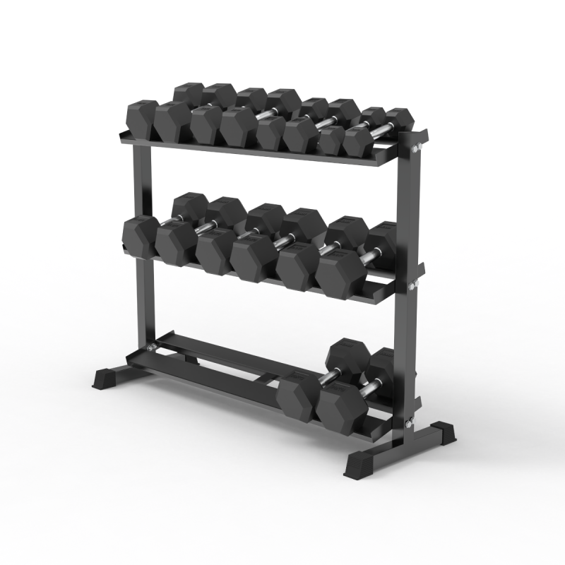 Pack 8 Pares de Mancuernas (2.5 a 20kg) + Rack | HWM® Pack 8 Pares de Mancuernas (2.5 a 20kg) + Rack | HWM®