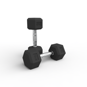 Par Mancuernas Hexagonales de Caucho 10Lbs