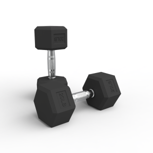 Par Mancuernas Hexagonales de Caucho 20Lbs