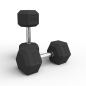 Par Mancuernas Hexagonales de Caucho 40Lbs Par Mancuernas Hexagonales de Caucho 40Lbs