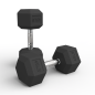 Par Mancuernas Hexagonales de Caucho 45Lbs Par Mancuernas Hexagonales de Caucho 45Lbs