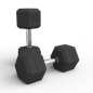 Par Mancuernas Hexagonales de Caucho 50Lbs Par Mancuernas Hexagonales de Caucho 50Lbs