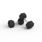 Par Mancuernas Hexagonales de Caucho 15Lbs Par Mancuernas Hexagonales de Caucho 15Lbs
