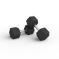 Par Mancuernas Hexagonales de Caucho 25Lbs Par Mancuernas Hexagonales de Caucho 25Lbs