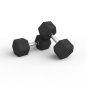 Par Mancuernas Hexagonales de Caucho 30Lbs Par Mancuernas Hexagonales de Caucho 30Lbs