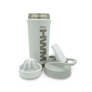 Botella Shaker Acero Inoxidable 800ml Blanco | HWM®