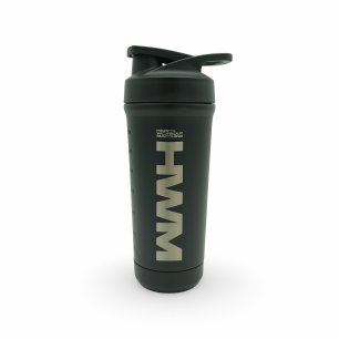 Botella Shaker Acero Inoxidable 800ml Negro | HWM®