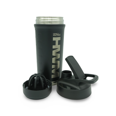 Botella Shaker Acero Inoxidable 800ml Negro | HWM®