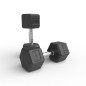 Par Mancuernas Hexagonales de Caucho 15kg - 2da Selección | HWM®