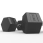 Par Mancuernas Hexagonales de Caucho 15kg - 2da Selección | HWM®