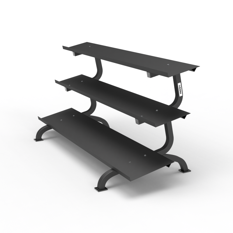 Rack Para Mancuernas Monster Horizontal 3 Bandejas | HWM® Rack Para Mancuernas Monster Horizontal 3 Bandejas | HWM®