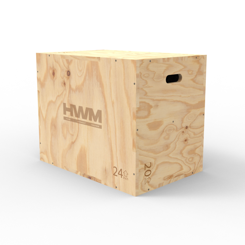 Cajón Pliométrico de Madera 3 en 1 (76x51x61cm) | HWM® Cajón Pliométrico de Madera 3 en 1 (76x51x61cm) | HWM®