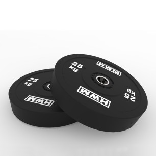 Par Bumper Plates Classic Black 25kg | 2da Selección | HWM®