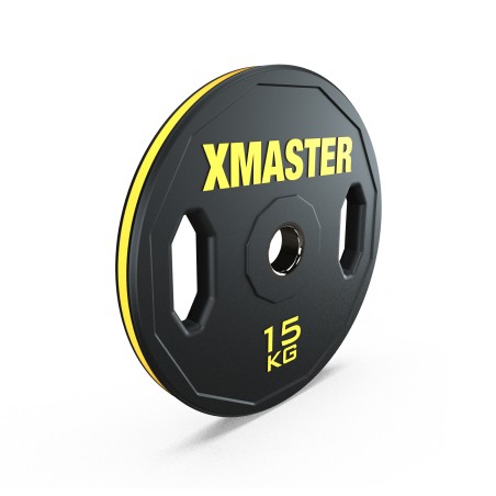 Disco Olímpico Rubber Hand Grip 15kg (Unidad) | 2da Selección | XMASTER