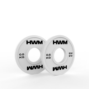 Par Discos Olímpicos Fraccionales 0.5kg | 2da Selección | HWM®
