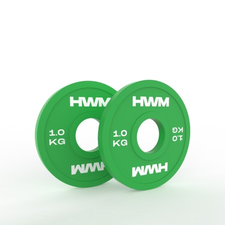 Par Discos Olímpicos Fraccionales 1.0kg | 2da Selección | HWM®