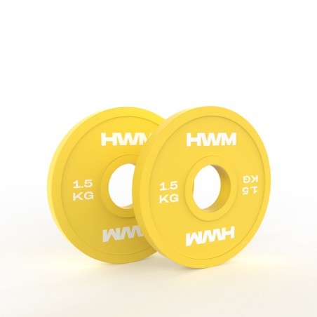 Par Discos Olímpicos Fraccionales 1.5kg | 2da Selección | HWM®
