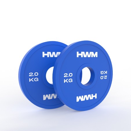 Par Discos Olímpicos Fraccionales 2.0kg | 2da Selección | HWM®
