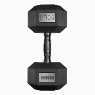 Mancuerna Hexagonal 50lb (Unidad) Pva Black | 2da Selección | HWM