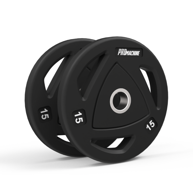Par Discos Olímpicos Grip Rubber 15kg | PROmachine