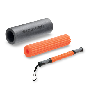Set Foam Roller 3 en 1 46*15cm Negro/Naranjo | Rising