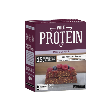 Barritas de Proteína Wild Protein Berries (Caja 5 Unidades) | WILD FOODS