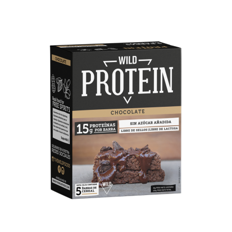 Barritas de Proteína Chocolate (Caja 5 Unidades) | WILD PROTEIN