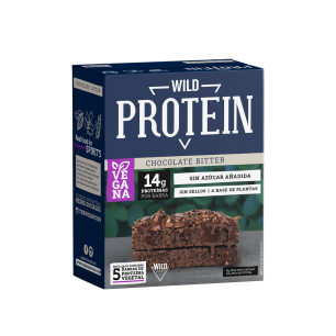 Barritas de Proteína Wild Protein Vegana Chocolate Bitter (Caja 5 Unidades) | WILD FOODS