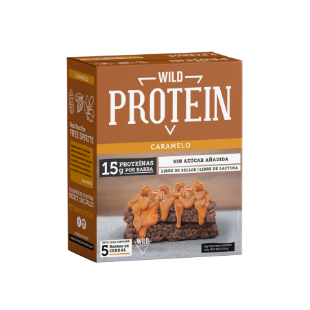 Barritas de Proteína Wild Protein Caramel (Caja 5 Unidades) | WILD FOODS