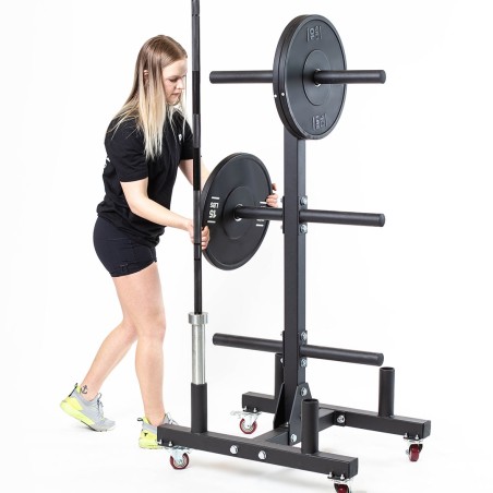 Rack Para Discos y Barras Con Ruedas | HWM