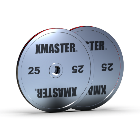 Discos Powerlifting Chromed Steel 25kg (Par) | XMASTER