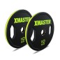 Par Discos Olímpicos Rubber Hand Grip 10kg | XMASTER