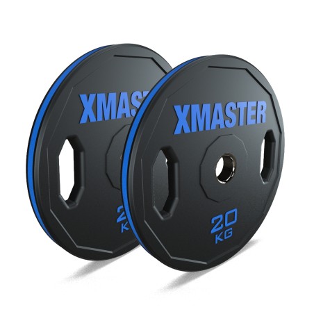 Par Discos Olímpicos Rubber Hand Grip 20kg | XMASTER