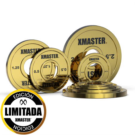 Pack 9kg Discos Fraccionados Gold Steel | XMASTER