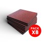 Pack 8 Palmetas de Caucho 50x50cm x 25mm