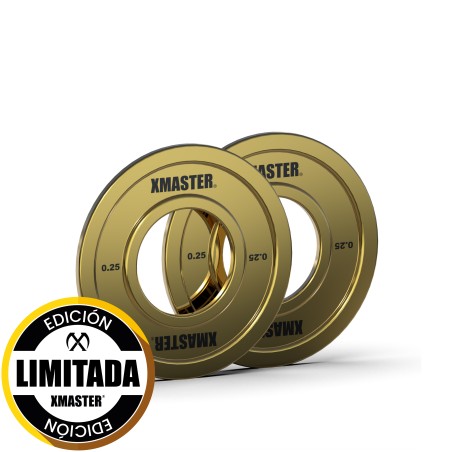 Discos Fraccionados Gold Steel 0.25kg (Par) | XMASTER