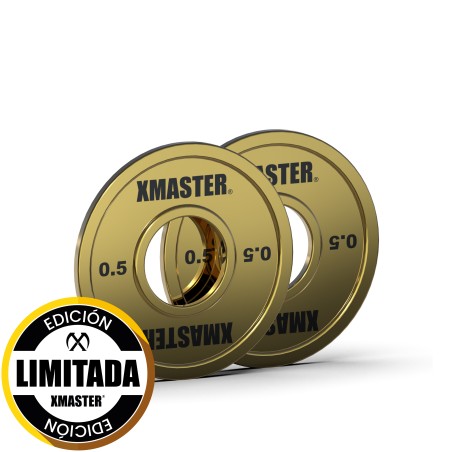 Discos Fraccionados Gold Steel 0.5kg (Par) | XMASTER