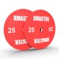 Discos Calibrados Powerlifting 25kg Rojo (Par) | XMASTER