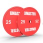 Par Discos Calibrados Powerlifting 25kg Rojo | XMASTER