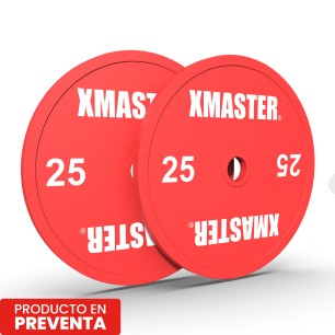 Discos Calibrados Powerlifting 25kg Rojo (Par) | XMASTER