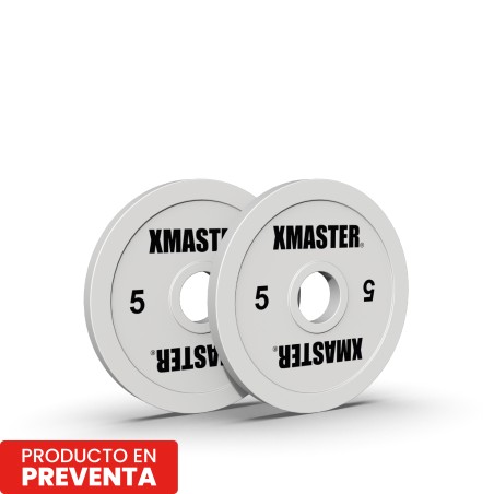 Discos Calibrados Powerlifting 5kg Blanco (Par) | XMASTER