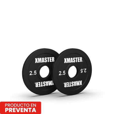 Discos Calibrados Powerlifting 2.5kg Negro (Par) | XMASTER