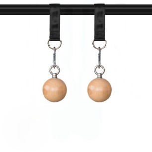 Par Agarres OCR Pull Up Balls de Madera 90mm | Araknido
