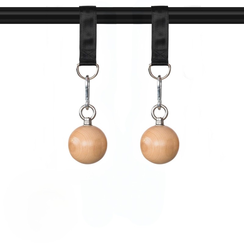 Par Agarres OCR Pull Up Balls de Madera 90mm | Araknido Par Agarres OCR Pull Up Balls de Madera 90mm | Araknido